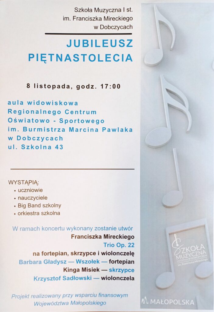 Plakat Jubileusz 15 Lecia