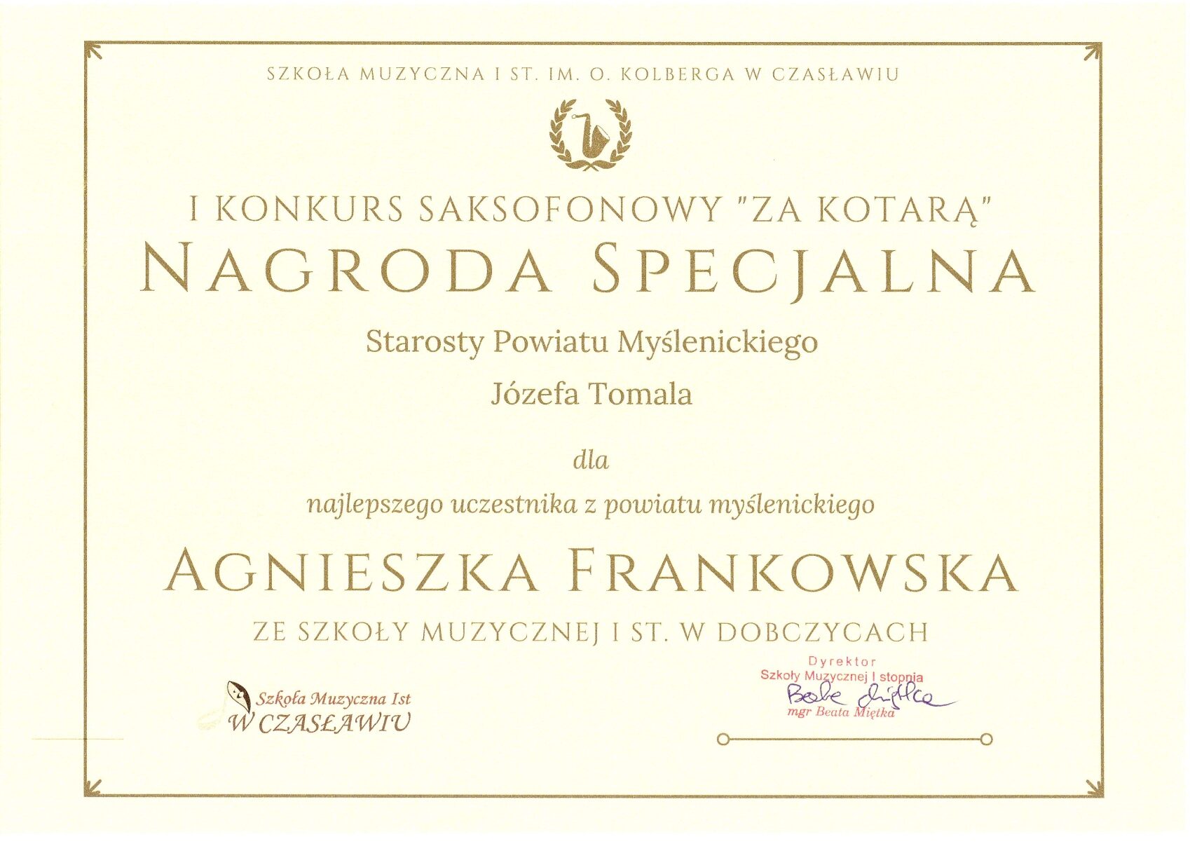 A. Frankowska Brak Daty Nagroda Spec. 1