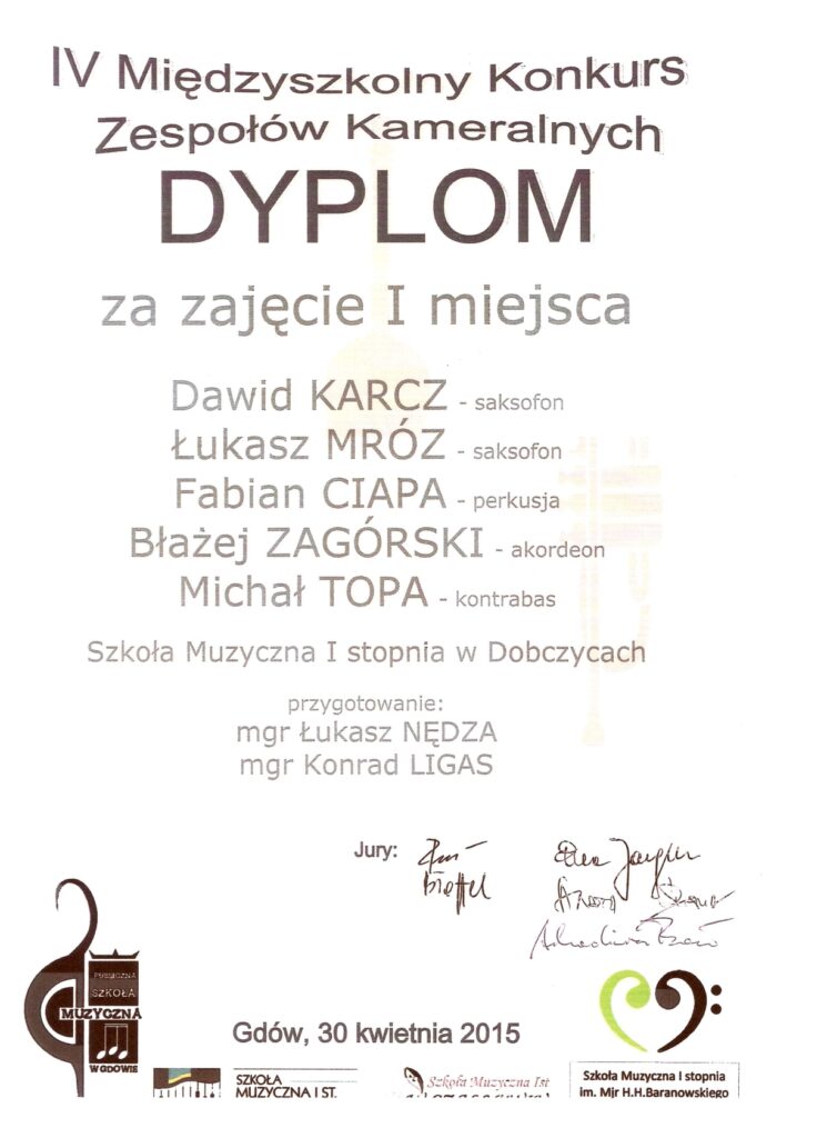 Dyplom ZespÓŁ Gdów 1