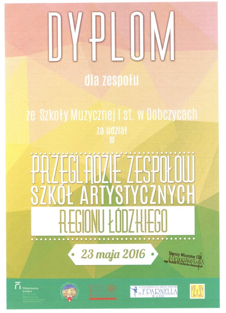 Dyplom Zespół Łódź 1