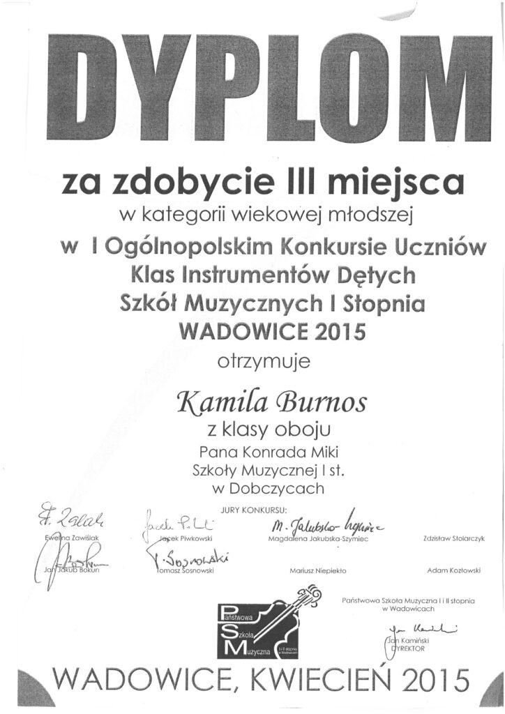 Kamila Burnos Wadowice 1
