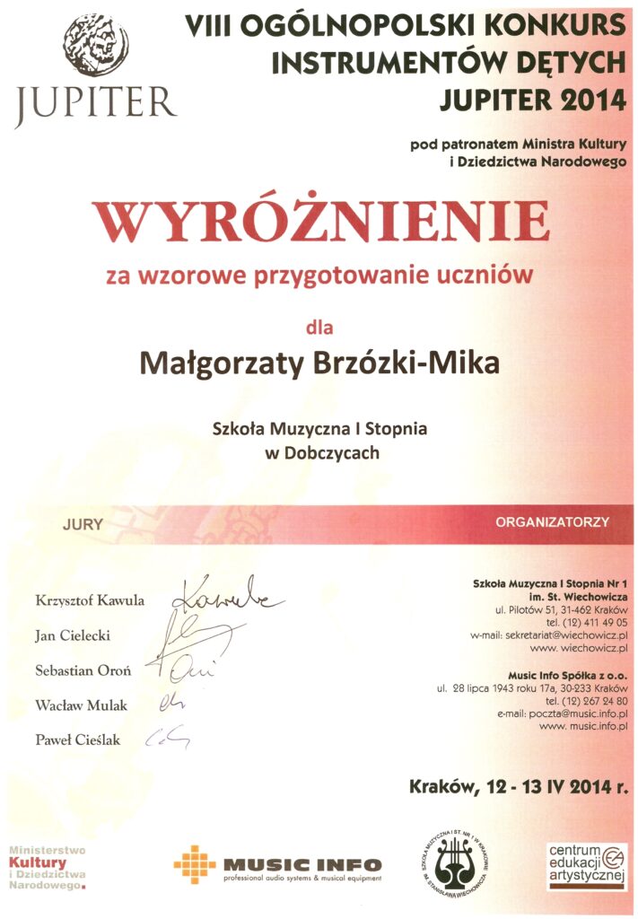 Pani Małgorzata Brzózka Mika