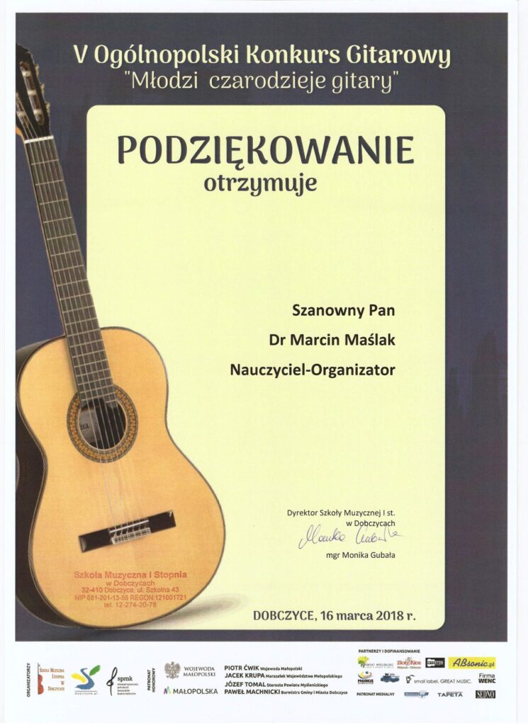 Podziękowanie M.maślak 1