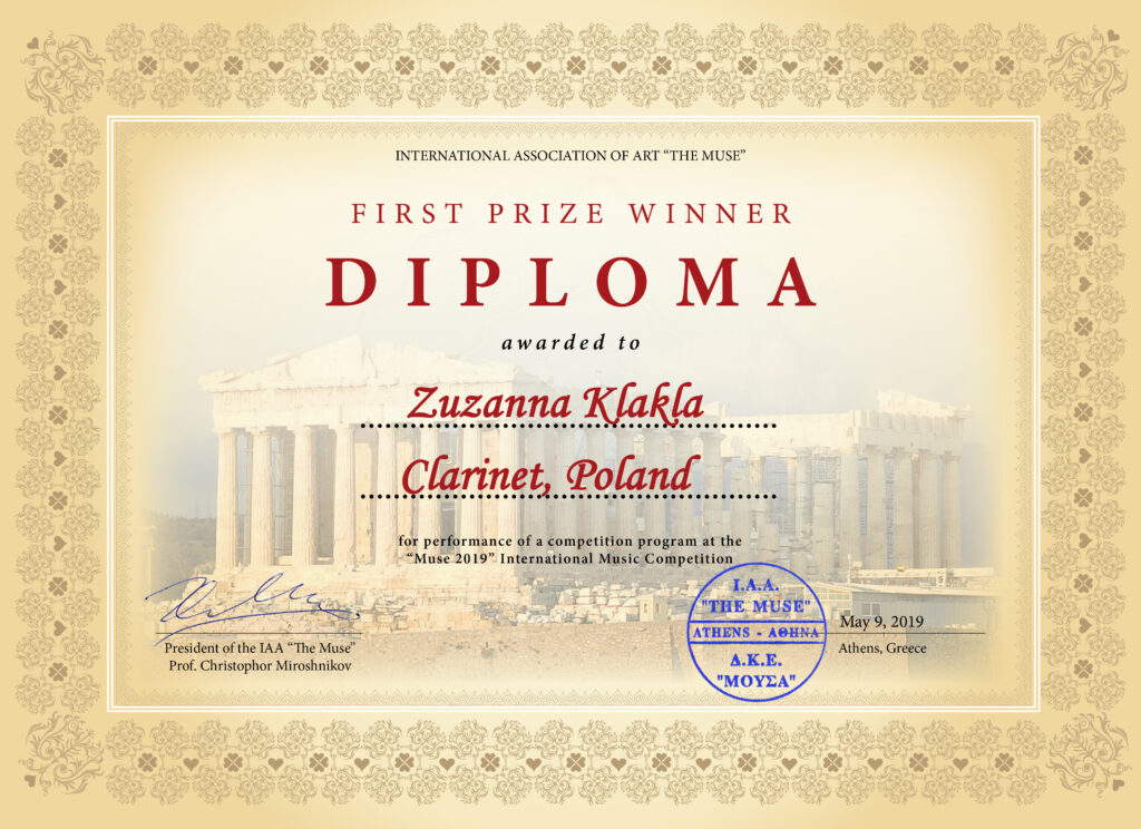 1st Prize Diploma