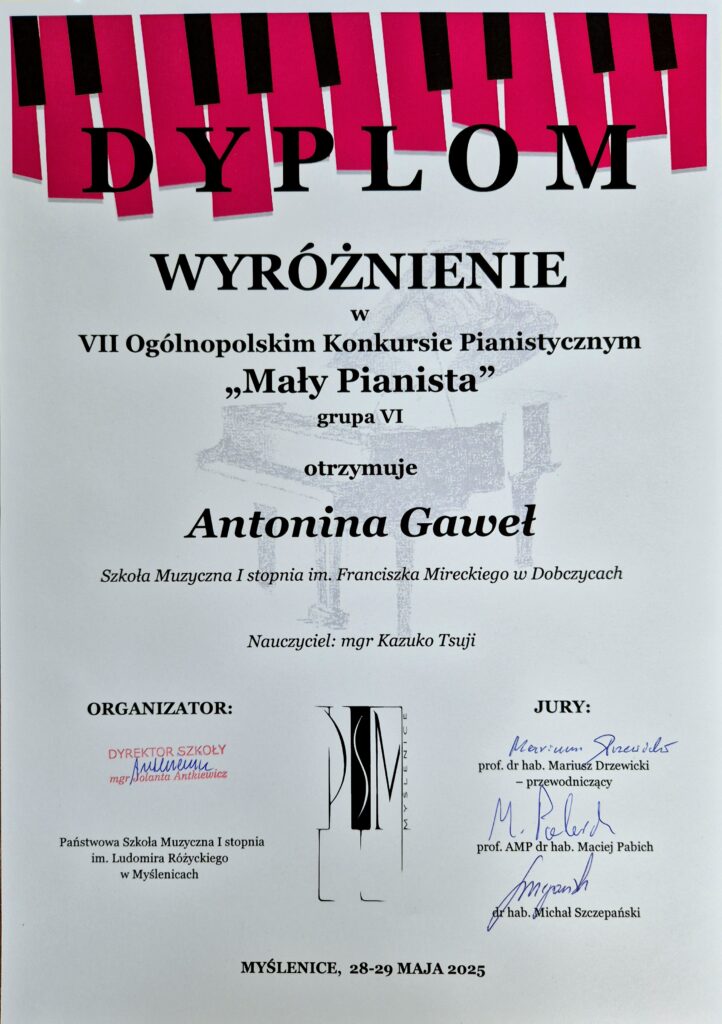Antonina Gaweł Mały Pianista