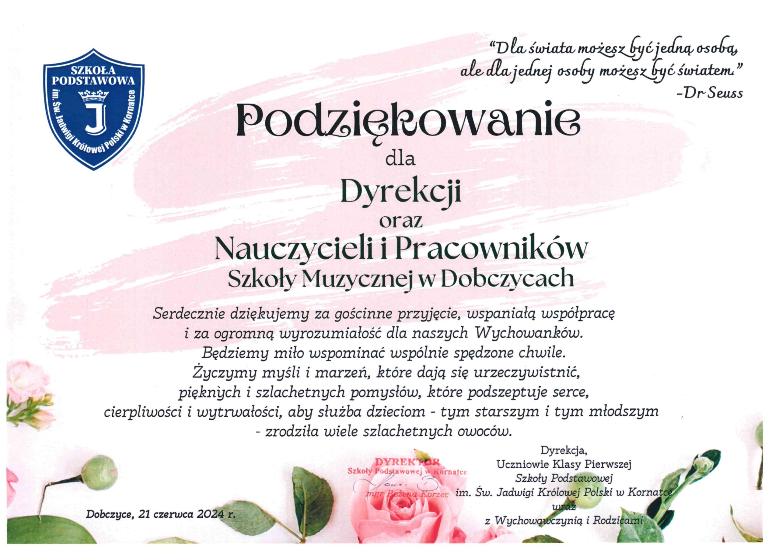 Podziękowania 2024 R.